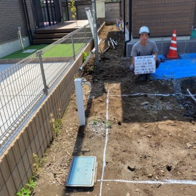 新築住宅への浄化槽設置工事画像