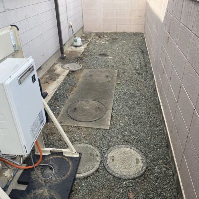 浸透不良の古い浄化槽から転換工事画像