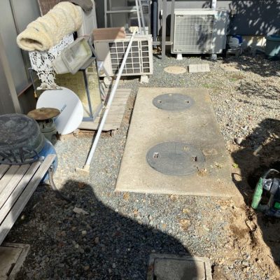 老朽化した浄化槽の転換工事画像