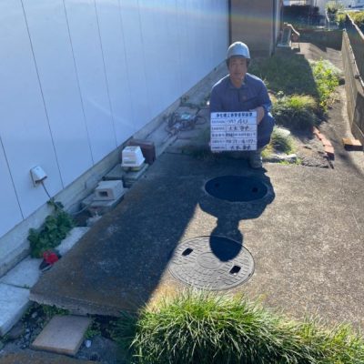 最難関の現場での浄化槽転換工事画像