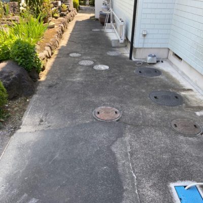 土間コンクリート解体浄化槽工事画像