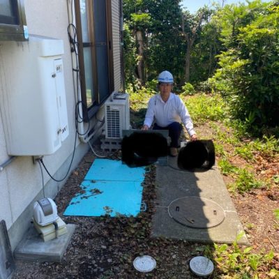 狭い場所でも対応可能！浄化槽転換工事画像