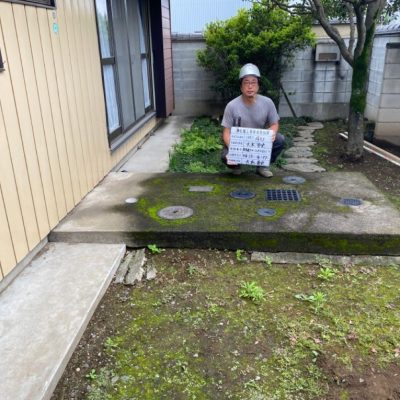 不具合があった浄化槽の転換工事画像