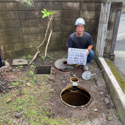 湧き水でも対応可能！浄化槽転換工事画像