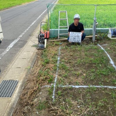 新築住宅への浄化槽新設工事画像